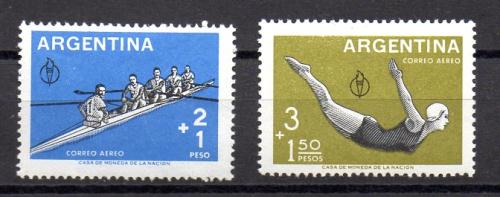 Deportes y Olimpiadas Argentina Aereo Nº 63/64 (**)